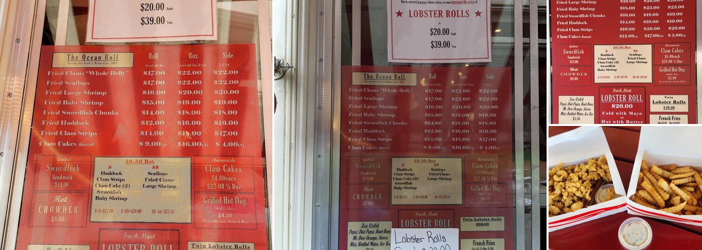 Ocean Roll Menu