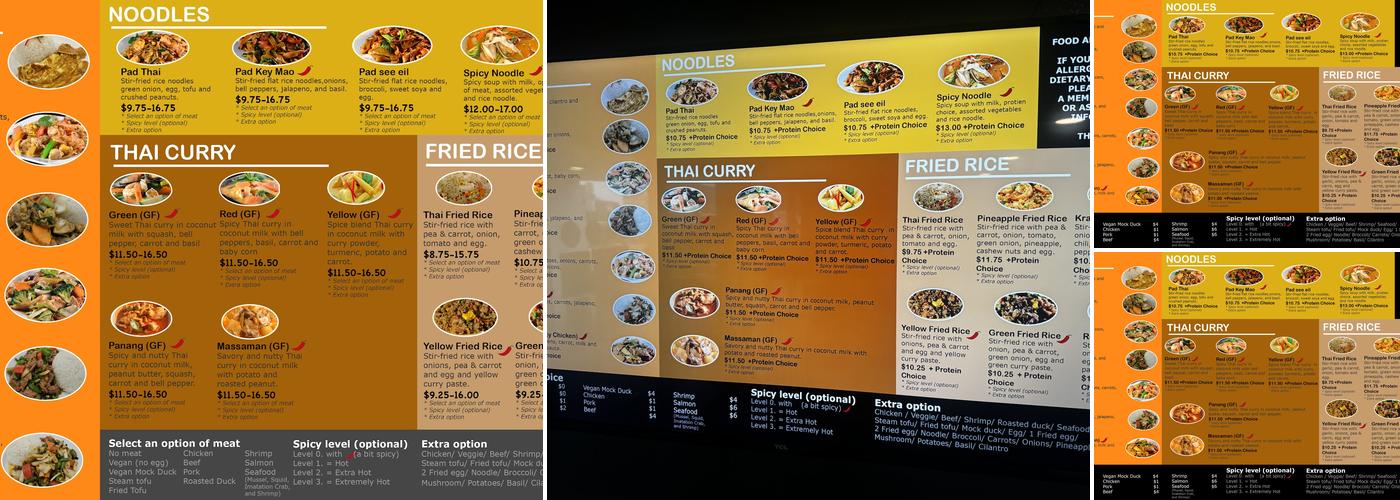 Thai Kitchen Menu