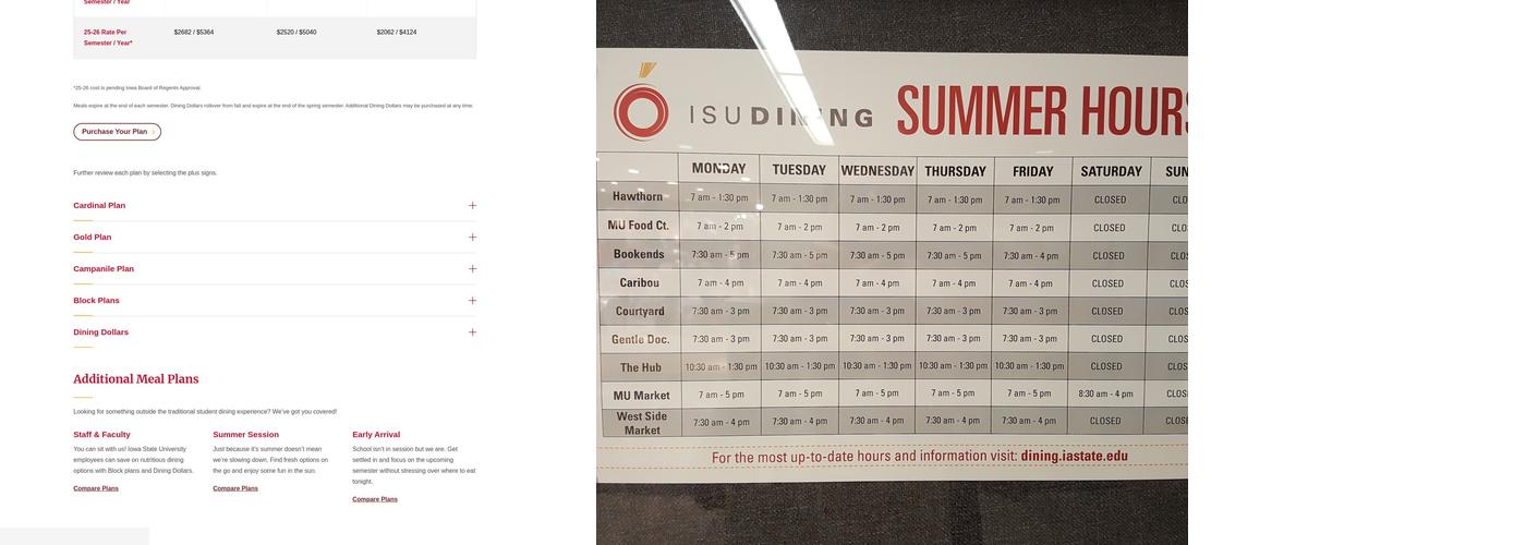 Memorial Union Market and Cafe Menu