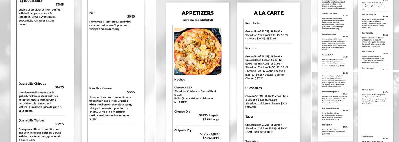 El Azteca Menu