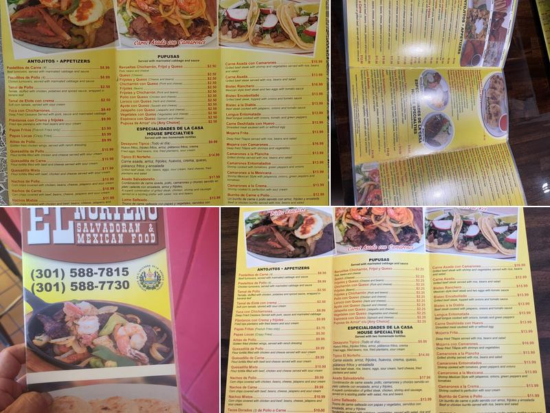 El Norteno Menu