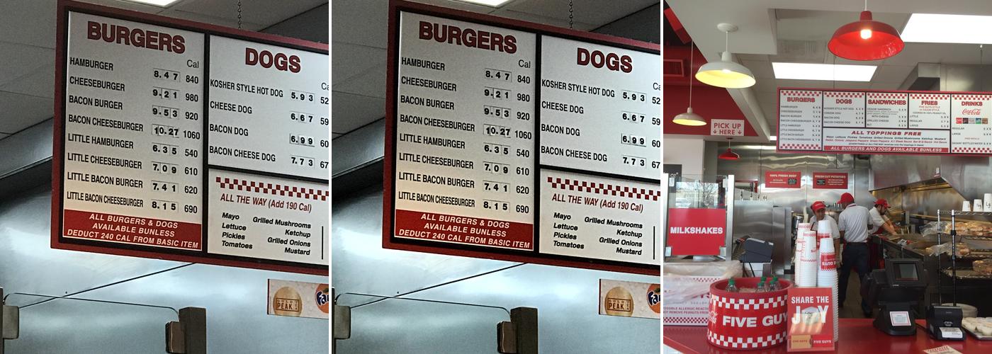 Five Guys Menu