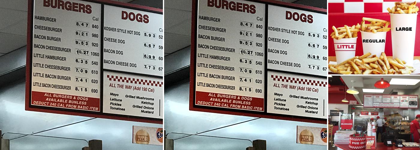 Five Guys Menu