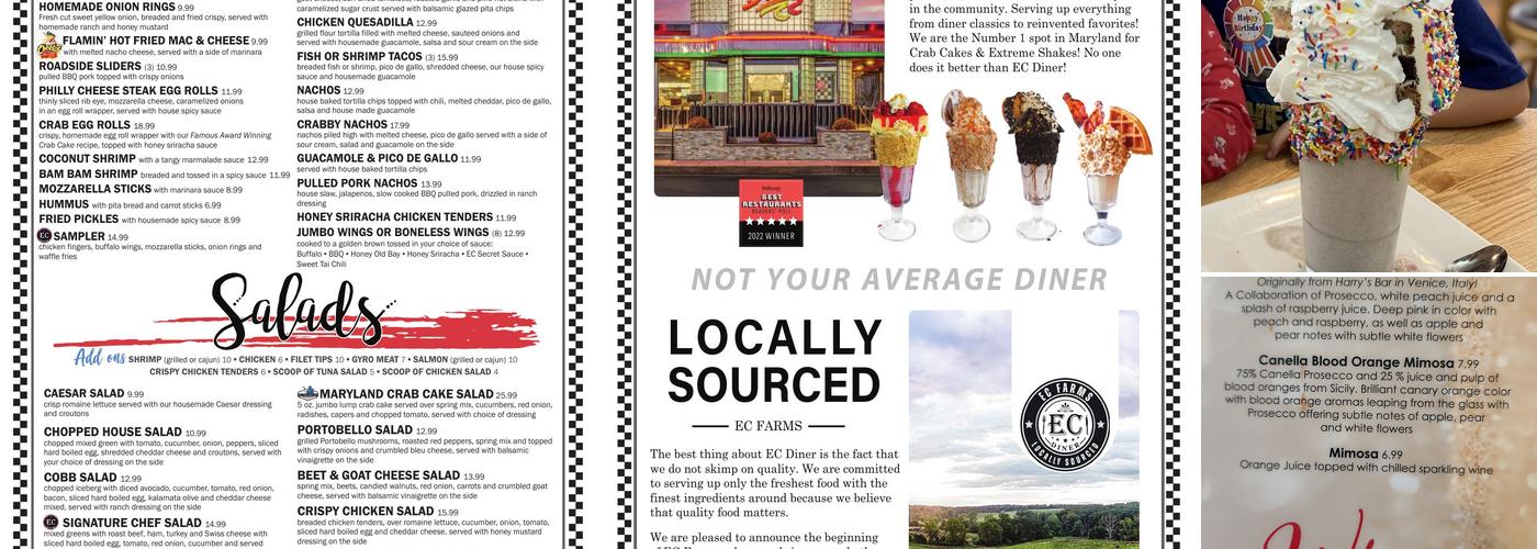 EC Diner Menu
