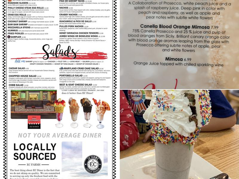 EC Diner Menu