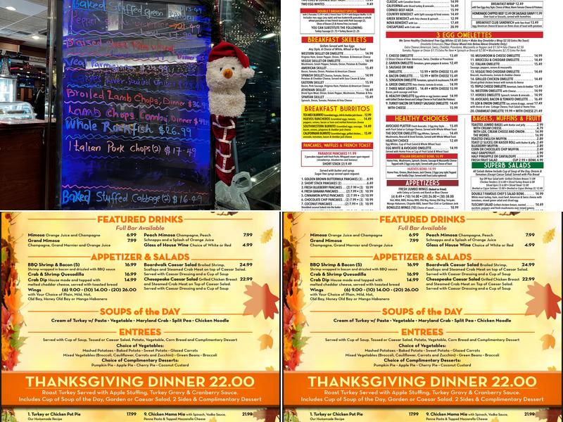 Double T Diner Menu