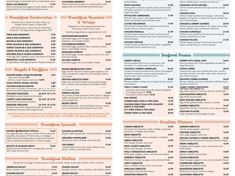 Double T Diner Menu
