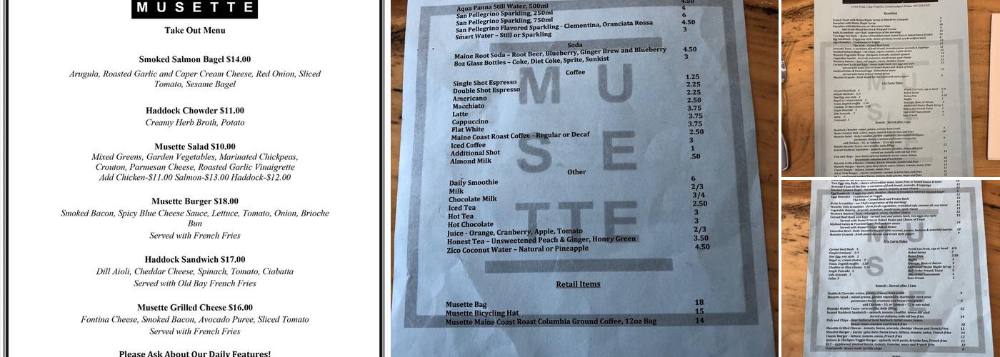 Musette Restaurant and Mobile Caterer Menu