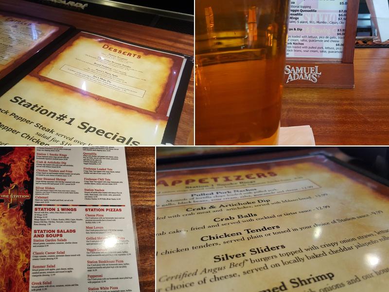 The Fire Station 1 Restaurant & Bar Menu