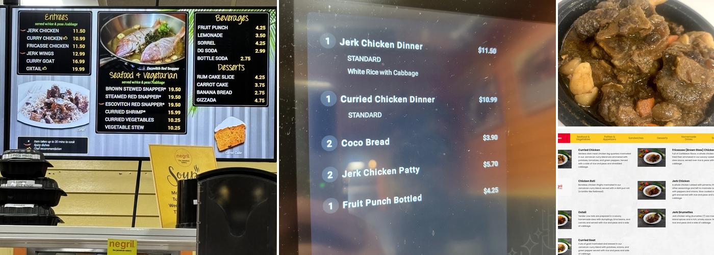 Negril - Silver Spring Menu