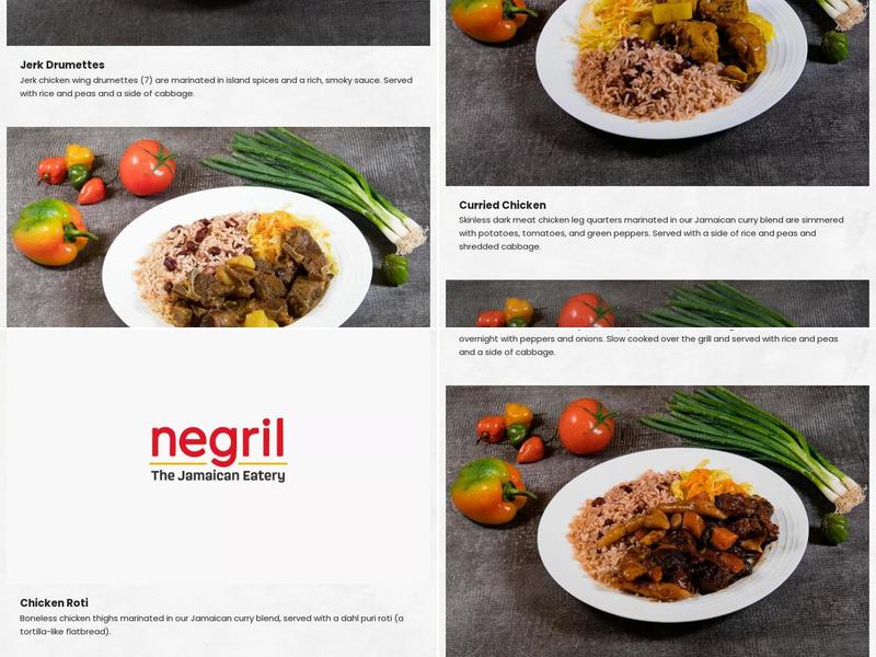 Negril - Silver Spring Menu