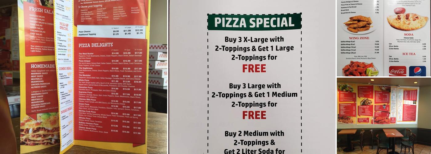 Pizzaiole Menu