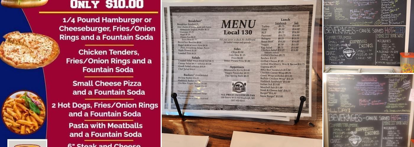 Keepin' It Local Menu