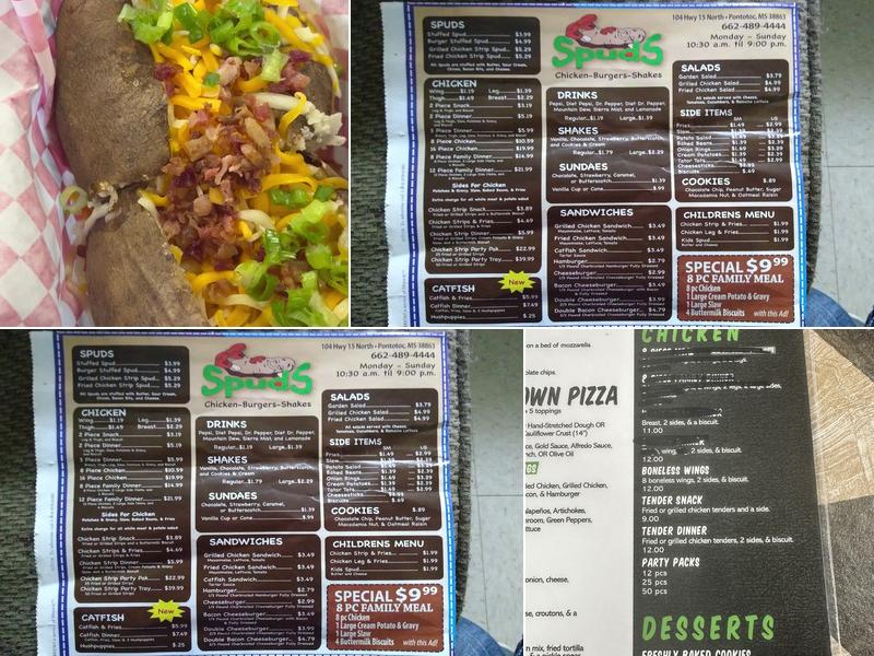 Spuds Menu