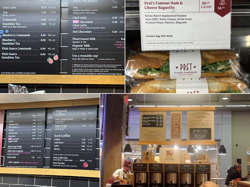 Pret A Manger Menu