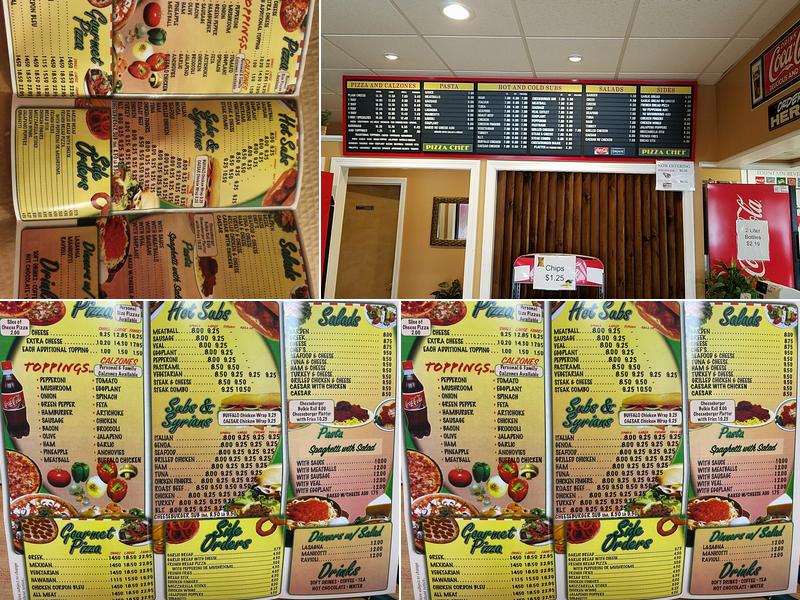 Sunapee Pizza Chef Menu