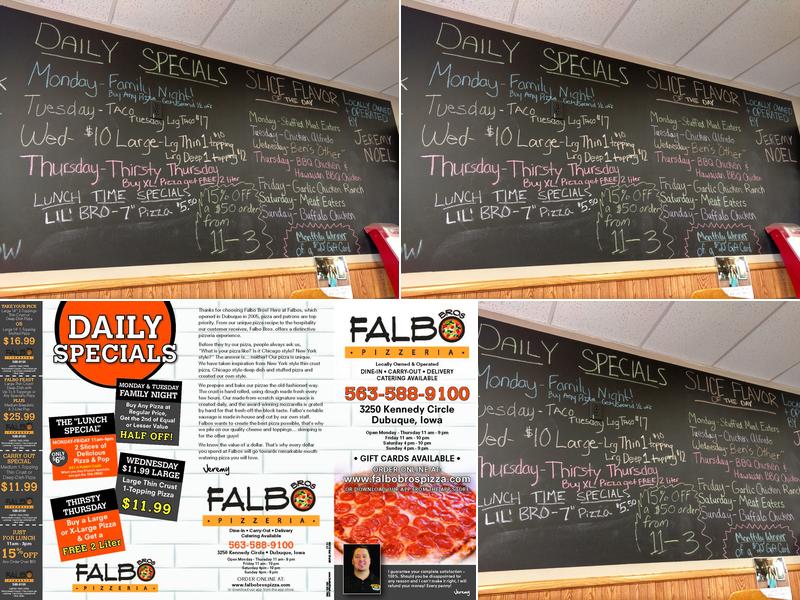 Falbo Bros Pizzeria Menu