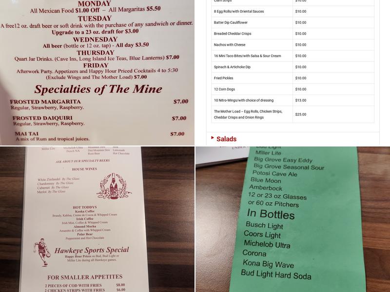 Dubuque Mining Co Menu