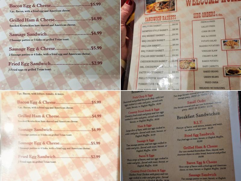 Bar-B-Q Barn Menu