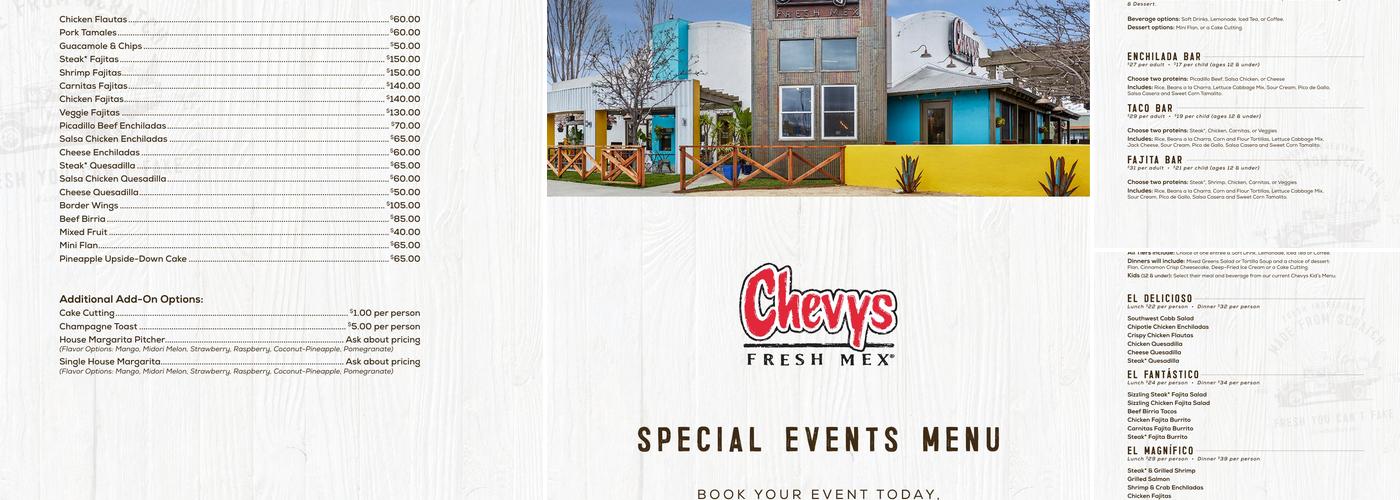 Chevys Menu