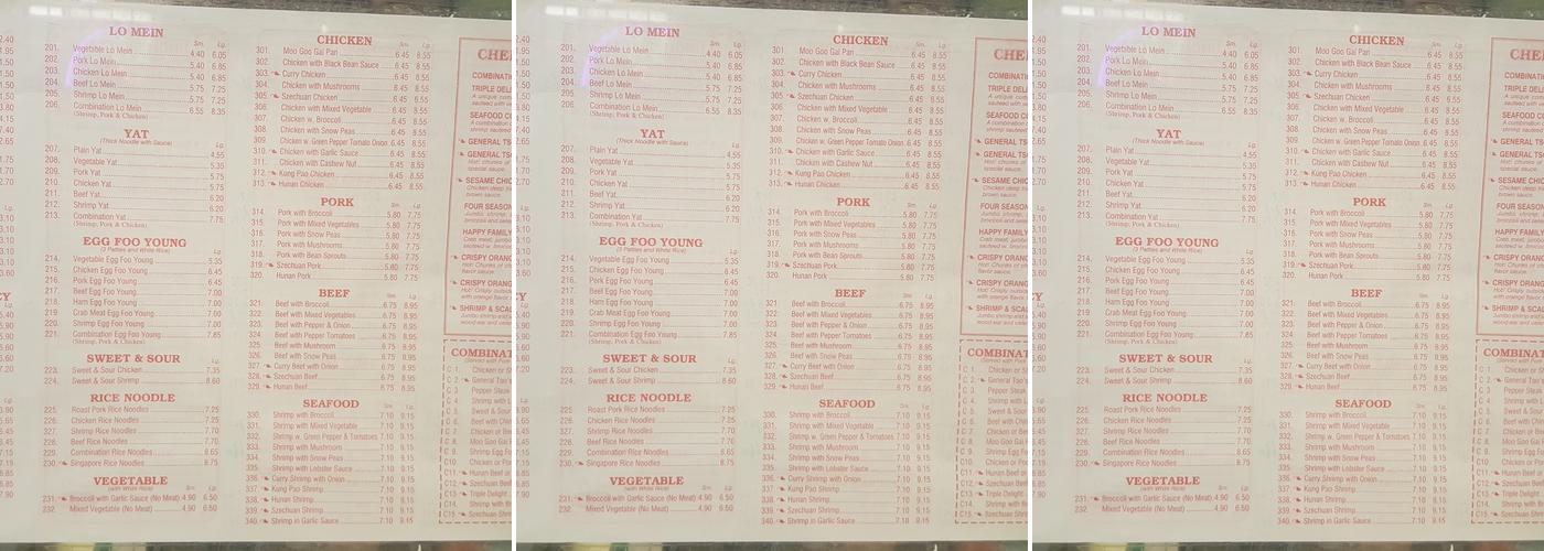 Capital Szechuan Menu