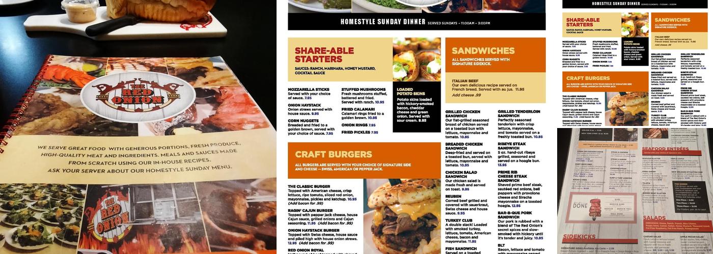 The Red Onion Menu