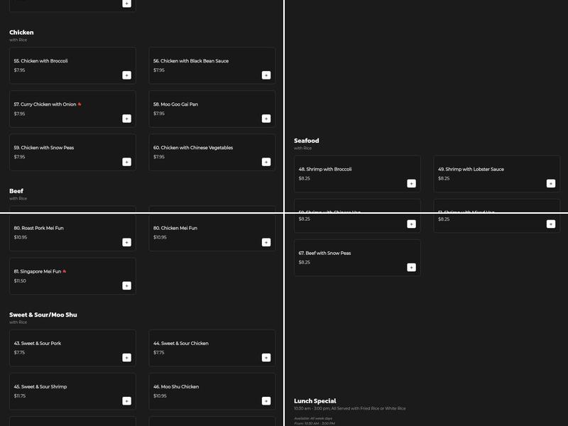 A1 Kitchen Menu