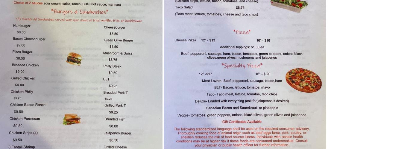 Durango Depot Menu