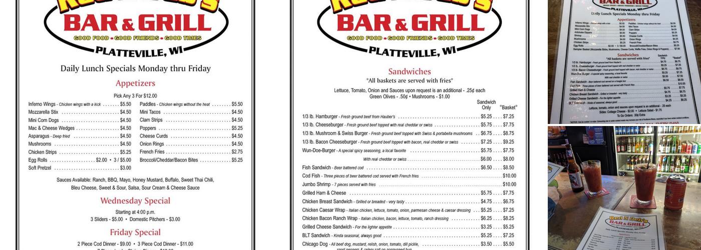 Red N Deb's Bar & Grill Menu