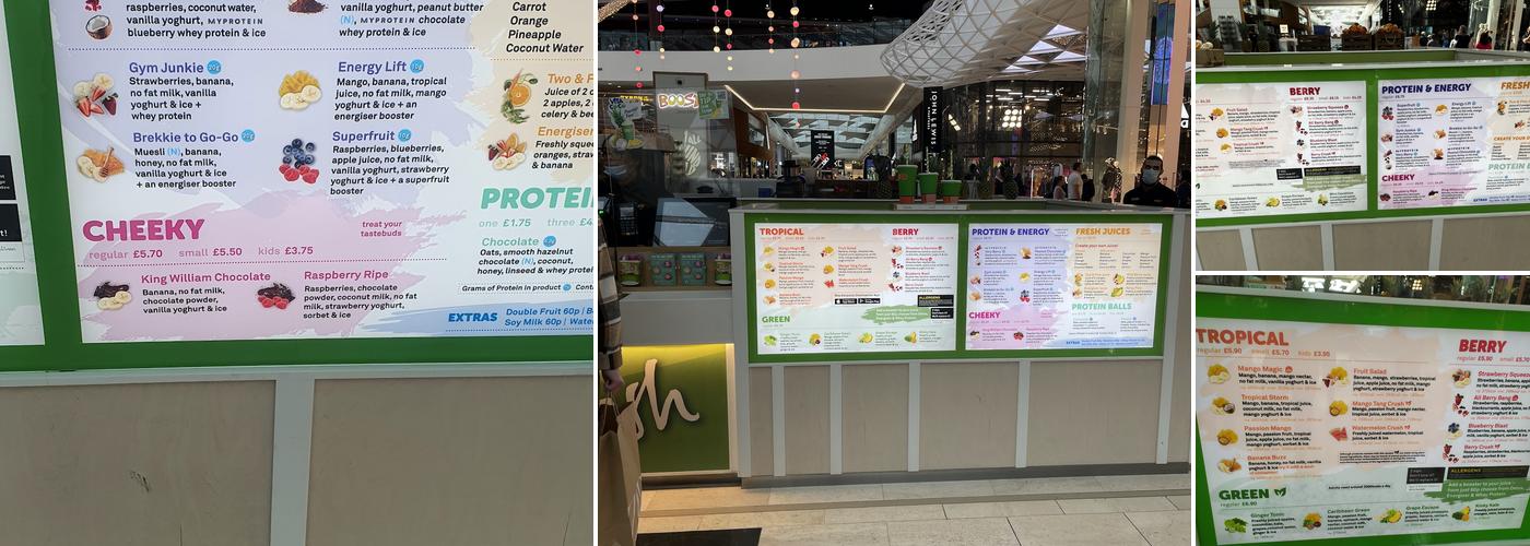 Boost Juice Bars (UK) Menu