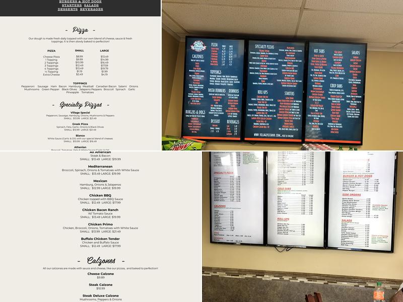 Village Pizza Menu