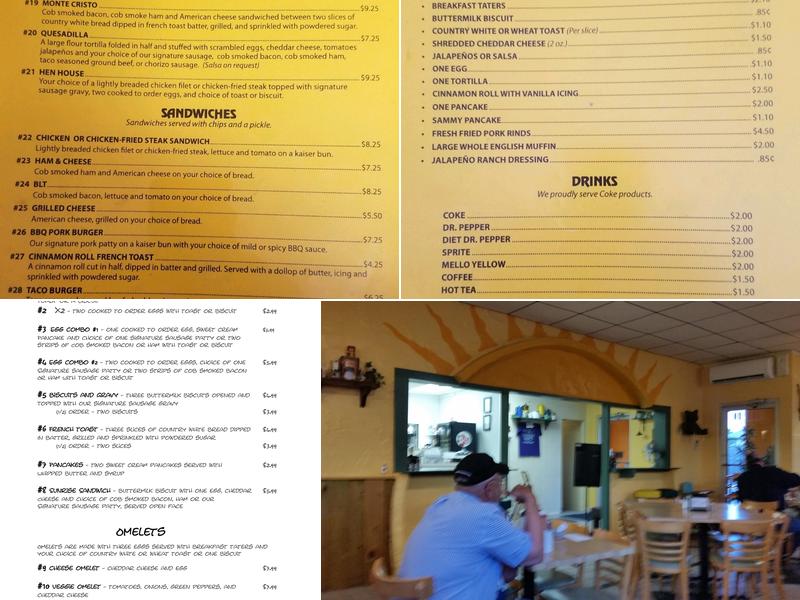 Scrambled Sam's Menu