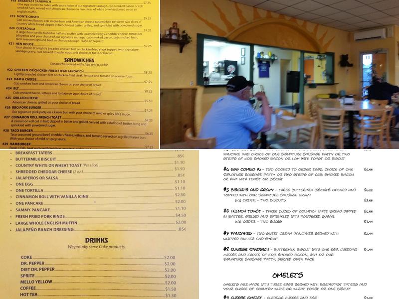 Scrambled Sam's Menu