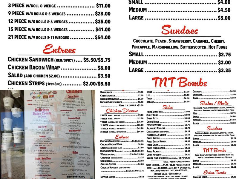 TNT Dairy Land Menu