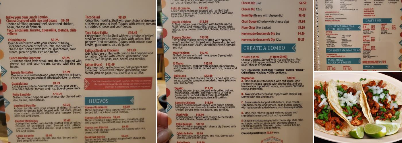 El Potrillo Restaurant Menu