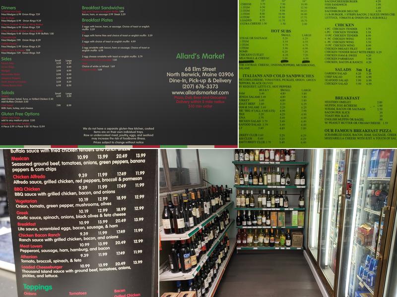 Allard's Market & Deli Menu