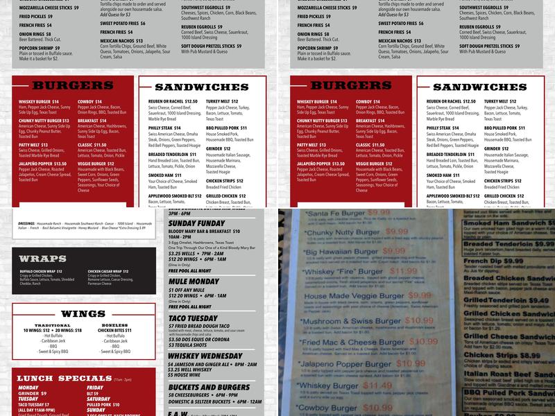 Founders Irish Pub Menu