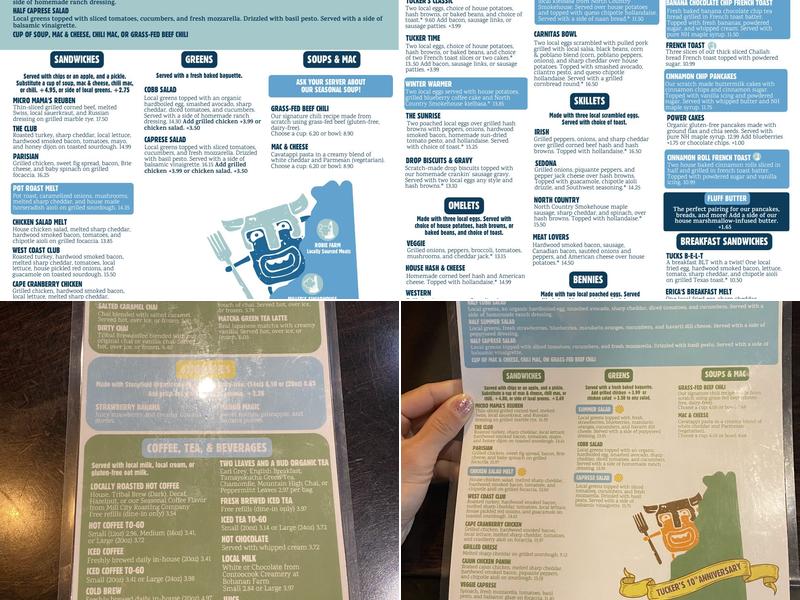 Tucker's Menu