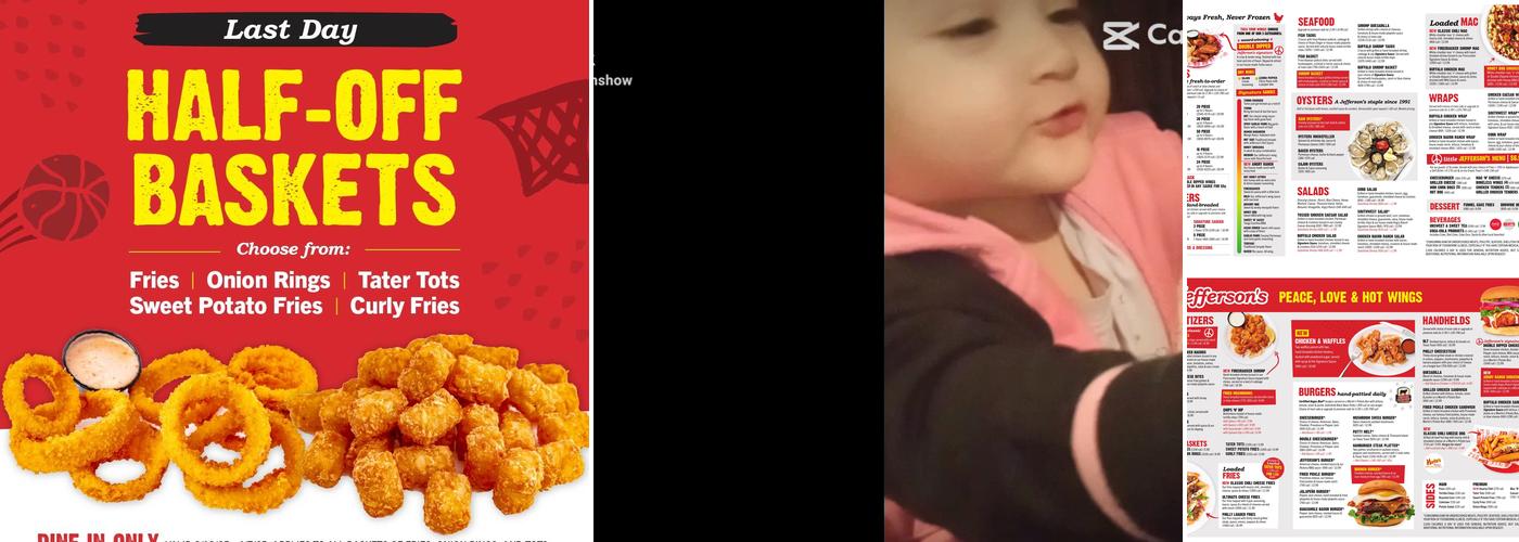 Jefferson's Restaurant Menu