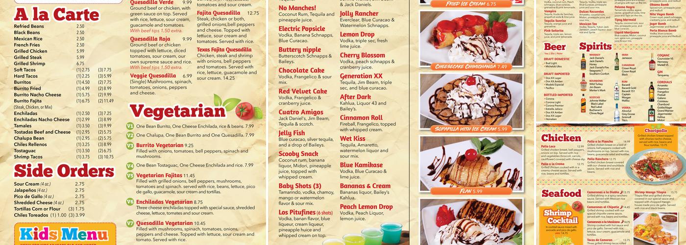 The Border Mexican Restaurant Menu