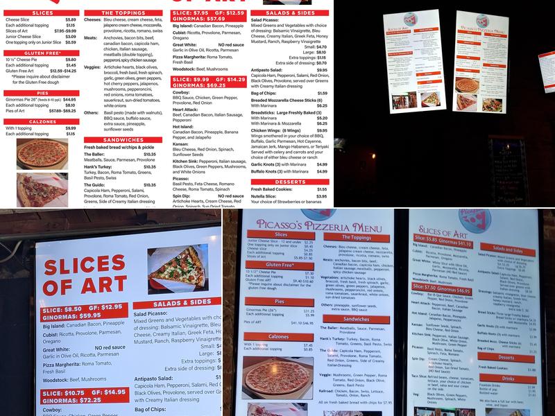 Picasso's Pizzeria Menu
