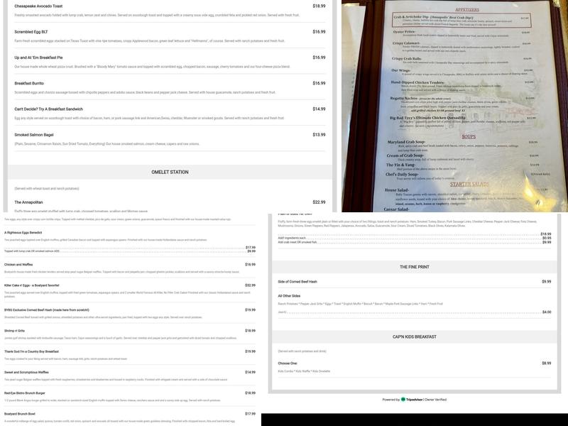 Boatyard Bar & Grill Menu