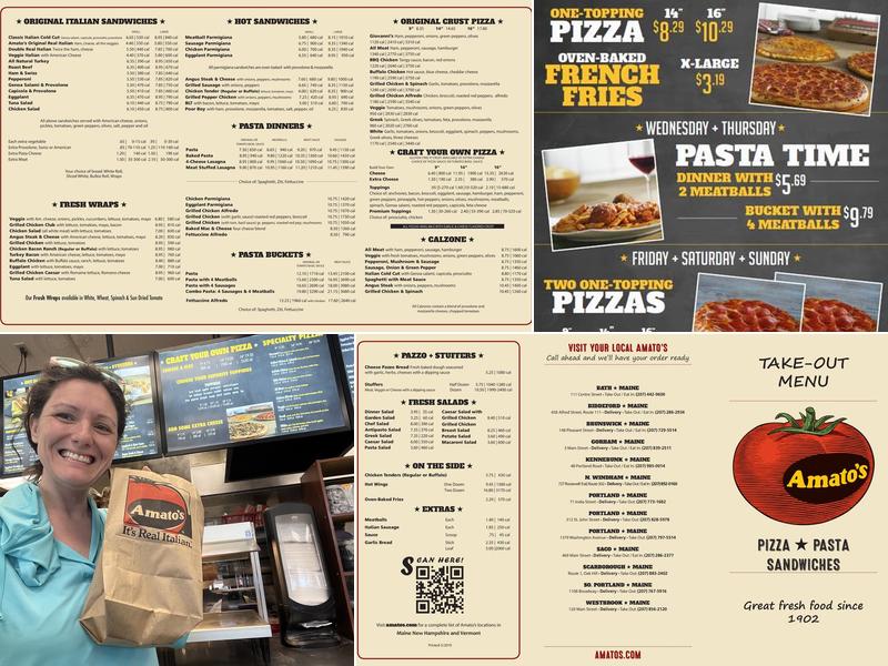 Amato's Sandwich Shops Menu