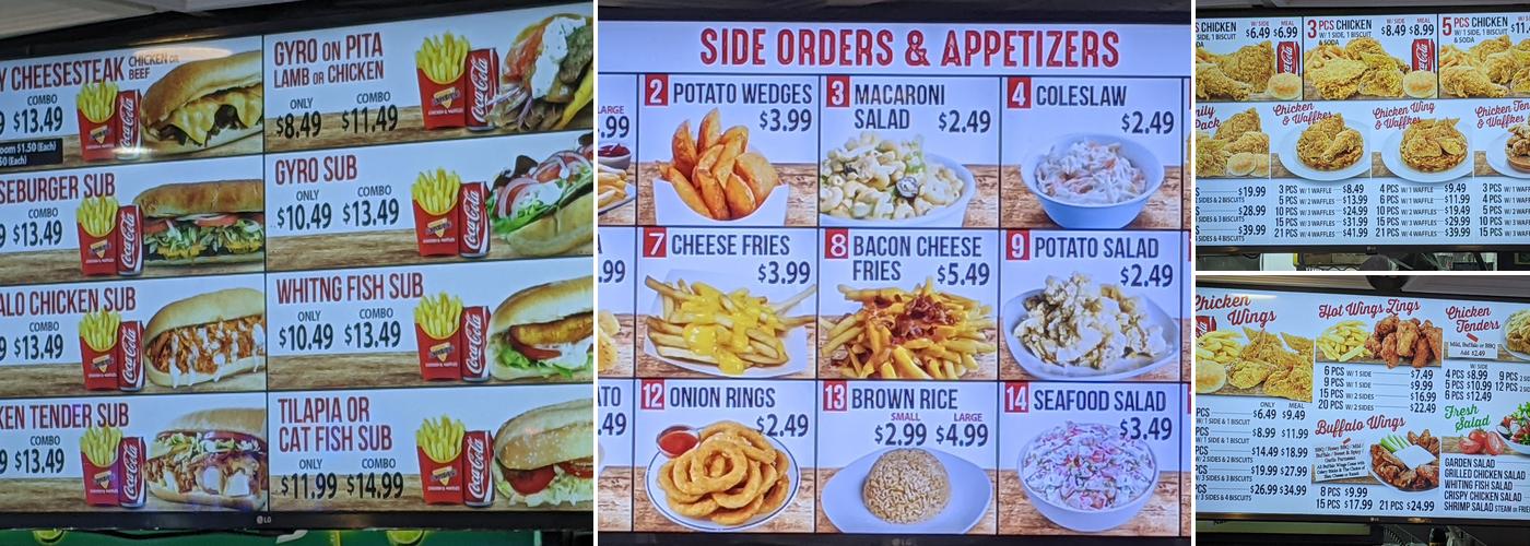 Legends Chicken & Grill Menu