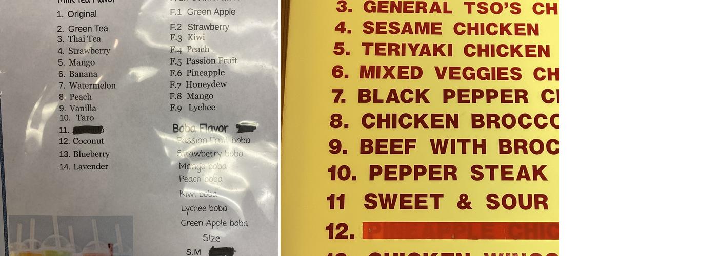 Kings Wok Menu