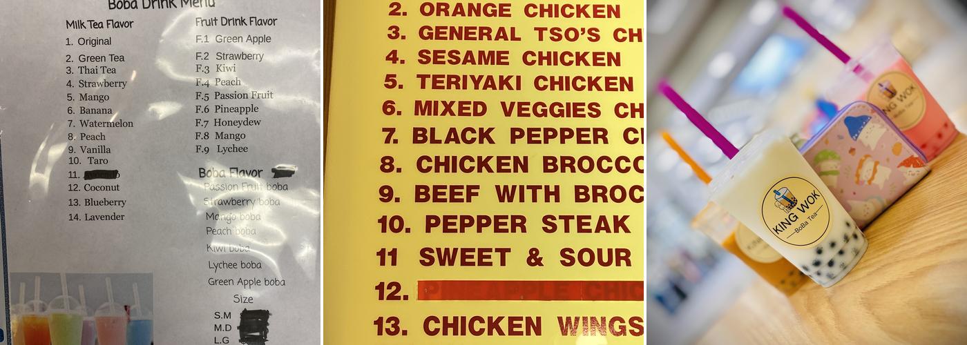 Kings Wok Menu