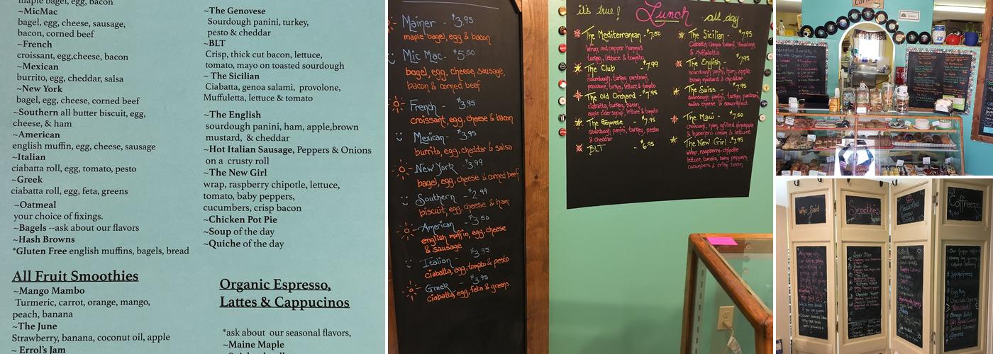Snickerdoodles Coffee Shop Menu