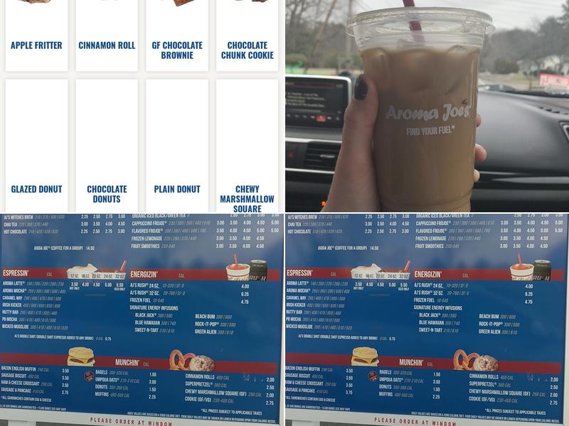 Aroma Joe's Coffee Drive Thru Menu