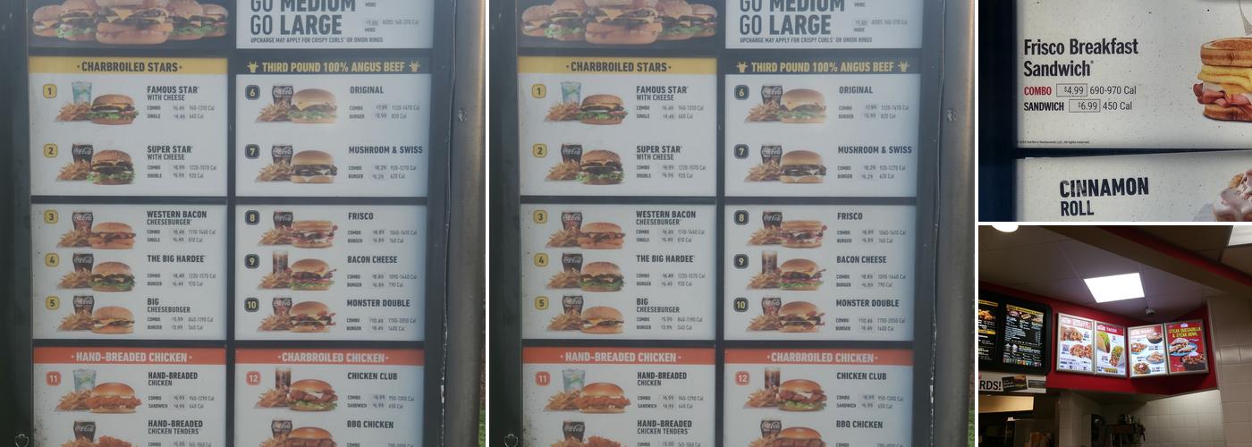 Hardee's Menu