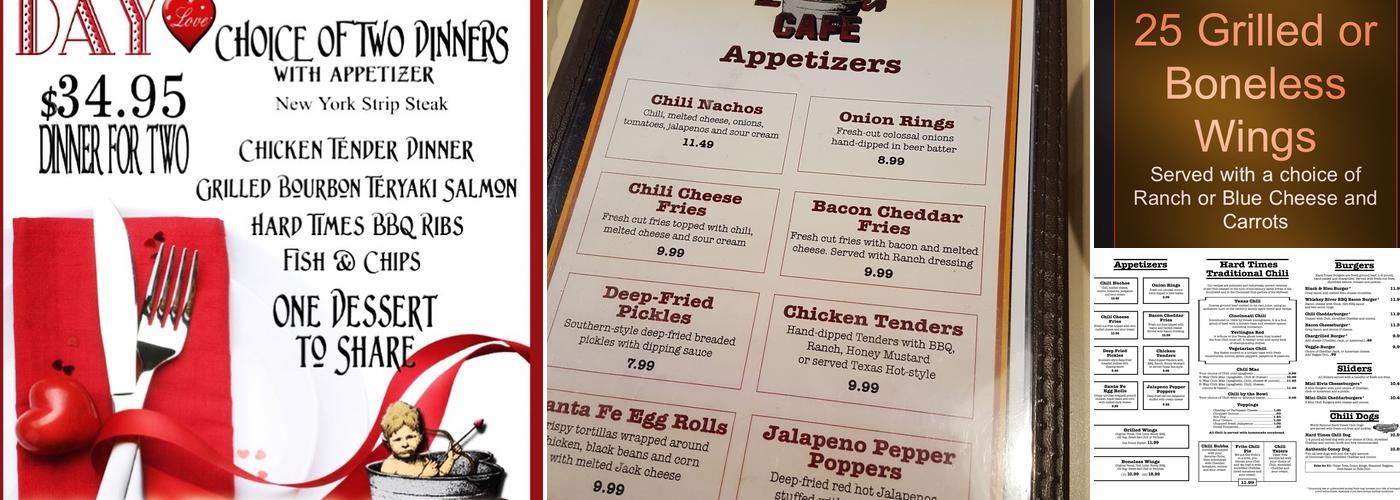 Hard Times Cafe Menu